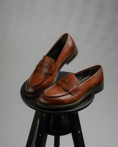 Erkek Taba Deri Loafer