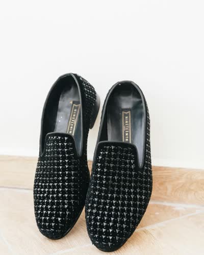Kadın Siyah Taşlı Loafer