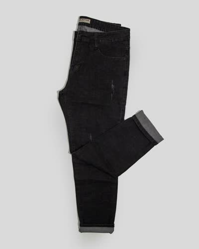 Erkek Slim Fit Siyah Jean Pantolon