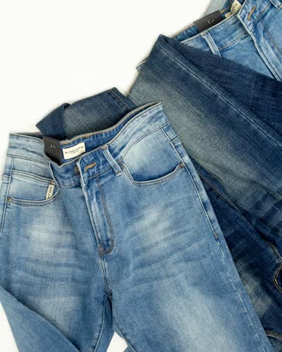 Kadın Mavi Wide Leg Jean Pantolon