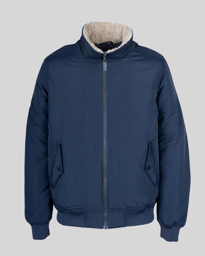 Erkek Lacivert Bomber Mont