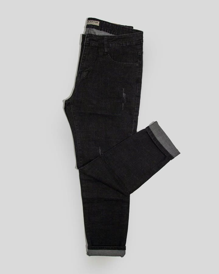 Erkek Slim Fit Siyah Jean Pantolon